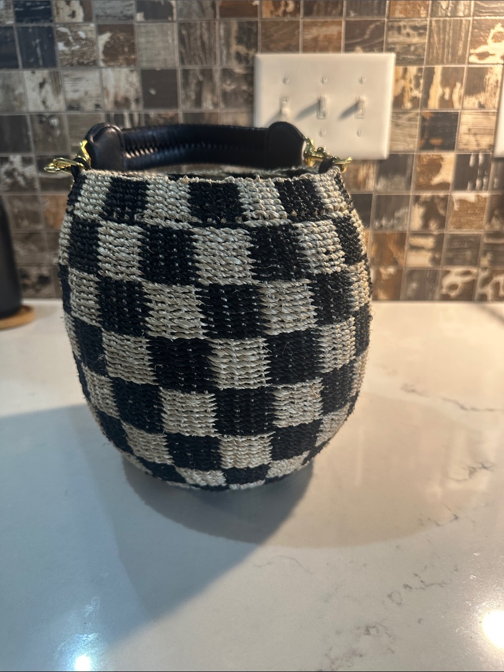 Clare V Checkered Pot de Miel Bag - Picture 5 of 7